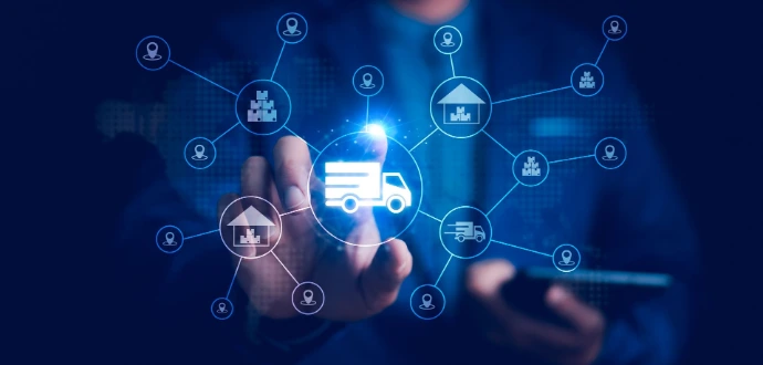 Man sorting out transport hologram