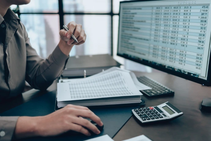 Person accounting with sheet